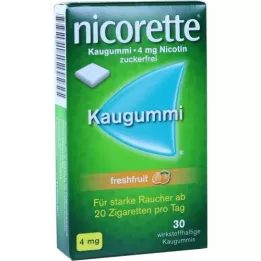 NICORETTE 4 mg Freshfruit Kaugummi, 30 pz
