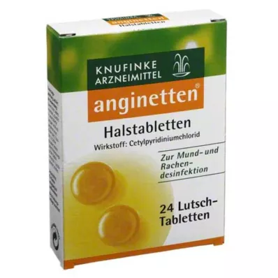 ANGINETTEN Pastillas para la garganta, 24 uds