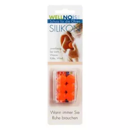 WELLNOISE Tapones para los oídos color naranja blíster, 3X2 uds