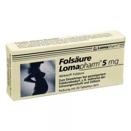 FOLSÄURE LOMAPHARM Comprimidos de 5 mg, 20 uds
