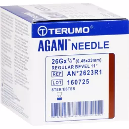 AGANI Cánula 26 G 23 mm marrón, 100 uds