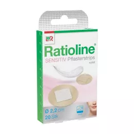 RATIOLINE Tiras de yeso sensibles redondas, 20 uds