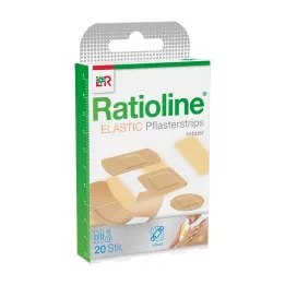 RATIOLINE Tiras de yeso elásticas en 4 tamaños, 20 piezas