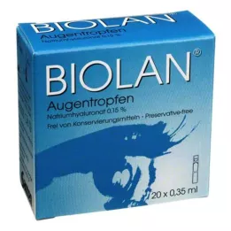 BIOLAN Gotas oftálmicas en pipetas monodosis, 20 x 0,35 ml
