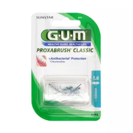 GUM Cepillos de recambio Proxabrush de 0,7 mm de abeto, 8 uds