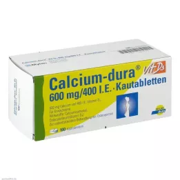 CALCIUM DURA Vitamina D3 600 mg/400 UI comprimidos masticables, 100 uds