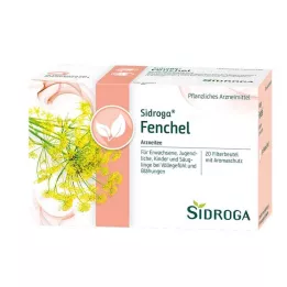 SIDROGA Bolsas de filtro para té de hinojo, 20 x 2,0 g