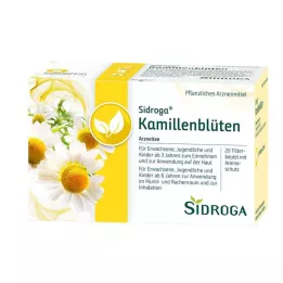 SIDROGA Bolsas de filtro para té de flores de manzanilla, 20 x 1,5 g