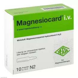 MAGNESIOCARD vía intravenosa. Solución inyectable, 10x10 ml