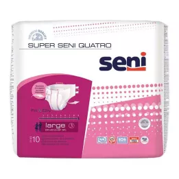 SUPER SENI Pantalones de incontinencia Quatro talla 3 L, 10 piezas