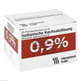 ISOTONISCHE Solución salina al 0,9% ampollas de plástico, 20X5 ml
