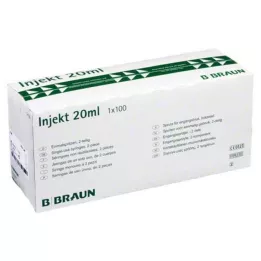 INJEKT Jeringa solo 20 ml Luer excéntrica PVC-fr., 100X20 ml