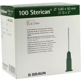 STERICAN Cánulas 21 GX2 0.8x50 mm, 100 pz