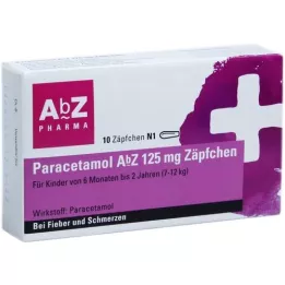 PARACETAMOL Abbey 125 mg de supositorios, 10 pz