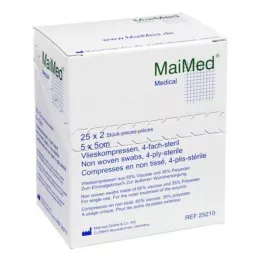 VLIESKOMPRESSEN 5x5 cm estéril, 25X2 uds