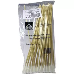 WATTESTÄBCHEN Madera Cabeza grande de 25 cm, 50 pz