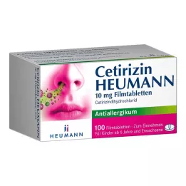 CETIRIZIN Comprimidos recubiertos con película de Heumann 10 mg, 100 uds