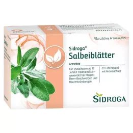SIDROGA Bolsas de filtro para té de hojas de salvia, 20 x 1,5 g