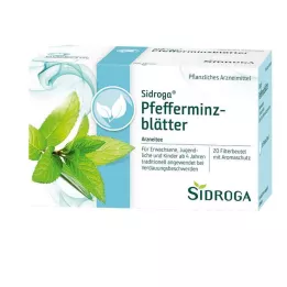 SIDROGA Bolsas de filtro para té de hojas de menta, 20 x 1,5 g