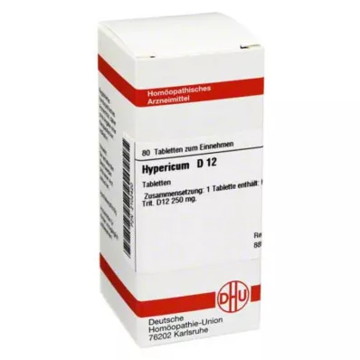 HYPERICUM D 12 tabletas, 80 pz