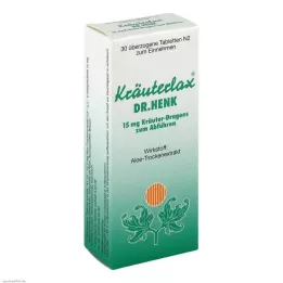 KRÄUTERLAX Dr.Henk 15 mg comprimidos a base de hierbas para laxantes, 30 uds