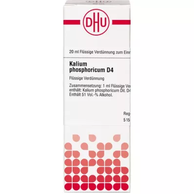 KALIUM PHOSPHORICUM Dilución D 4, 20 ml KALIUM PHOSPHORICUM Dilución D 4, 20 ml