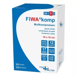 MULLKOMPRESSEN 10x10 cm estéril 12 pliegues, 20X5 uds