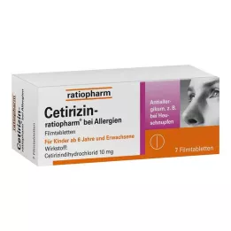 CETIRIZIN-ratiopharm para alergias 10 mg comprimidos recubiertos con película, 7 uds