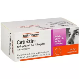 Cetirizin-ratiopharm en alergias 10 mg de película dibujada., 100 pz