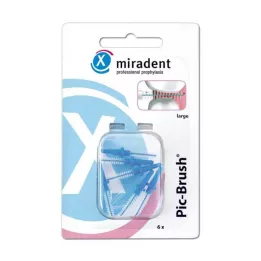 MIRADENT Pincel de recambio Interd.Pic-Brush grande azul, 6 uds