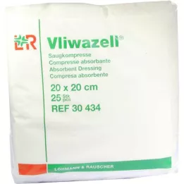 VLIWAZELL Compresas absorbentes no estériles 20x20 cm, 25 uds