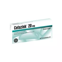 CEFAZINK Comprimidos recubiertos con película de 20 mg, 20 uds