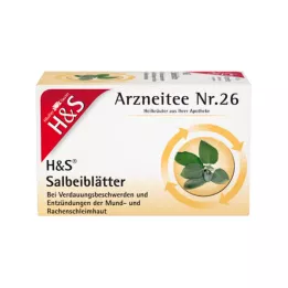 Bolsas de filtro para té de hojas de salvia H&amp;S, 20 x 1,6 g