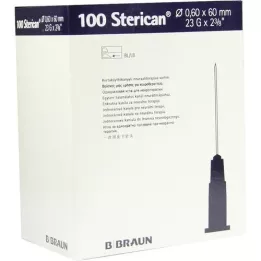 STERICAN Cánulas 23 Gx2 2/5 0,6x60 mm, 100 uds