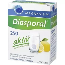 MAGNESIUM DIASPORAL 250 tabletas efervescentes activas, 20 pz