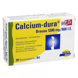 CALCIUM DURA Vitamina D3 efervescente 1200 mg/800 UI, 20 uds