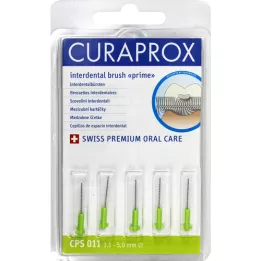 Curaprox CPS 011 Cepillo interdental Prime Lindengreen, 5 pz