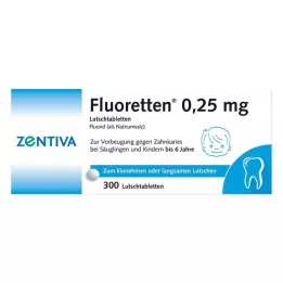 FLUORETTEN Comprimidos de 0,25 mg, 300 uds
