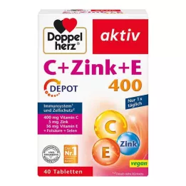DOPPELHERZ Tabletas de depósito de C+Zinc+E, 40 uds