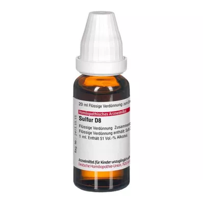 SULFUR Dilución D 8, 20 ml