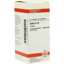 SULFUR D 10 tabletas, 80 pz