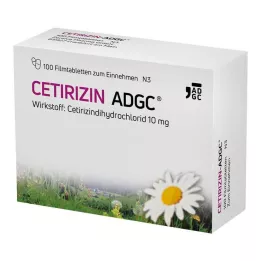 CETIRIZIN ADGC Comprimidos recubiertos con película, 100 uds