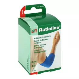 RATIOLINE Venda de fijación aguda cohesiva 8 cm x 4 m azul, 1 ud
