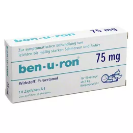 BEN-U-RON Supositorios de 75 mg, 10 uds
