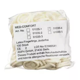 FINGERLING Látex OP Talla 4, 100 piezas