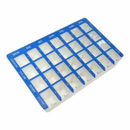 Caja tablet 1 semana 28 compartimentos tapa corredera, 1ud