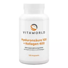 HYALURONSÄURE 100+Colágeno 400 cápsulas, 120 piezas