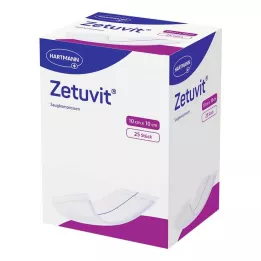 ZETUVIT Compresas absorbentes estériles 10x10 cm, 25 uds