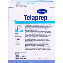 TELAPREP hisopo de preparación no estéril tamaño 1 pequeño, 1000 pz