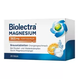 BIOLECTRA Magnesio 365 mg fortissimum Naranja, 20 uds